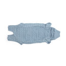 White background with one geometric blue bodysuits for cats pictured. 