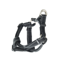 White background with a medium BUSTER Reflective Mesh Step-in Harness with grey reflective thread strips. 