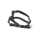 White background with a small BUSTER Reflective Mesh Step-in Harness with grey reflective thread strips. 