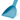 A close up of a bright blue cat litter scoop with a handle and circular perforations, shown on a clean white background.