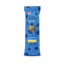 White background with a picture of a blue Burgess Excel Nature Snacks Forage & Feast Bar with Cornflower with illustrated Cornflowers pictured on the packet. A heart shaped window shows the bar inside. 