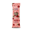 White background with a picture of a pink Burgess Excel Nature Snacks Forage & Feast Bar with Rose with illustrated Roses pictured on the packet. A heart shaped window shows the bar inside. 