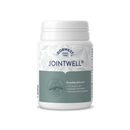 White background with a white and grey tub of Dorwest JointWell tablets. On the pack is a grey banner with white text 'Everyday joint care, for Dogs & Cats, Uniquely formulated, Natural active ingredients'. 