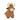 A plush Highland cow toy with a shaggy brown textured body, cream-colored horns and snout, and dark brown ears and hooves, shown on a plain white background.