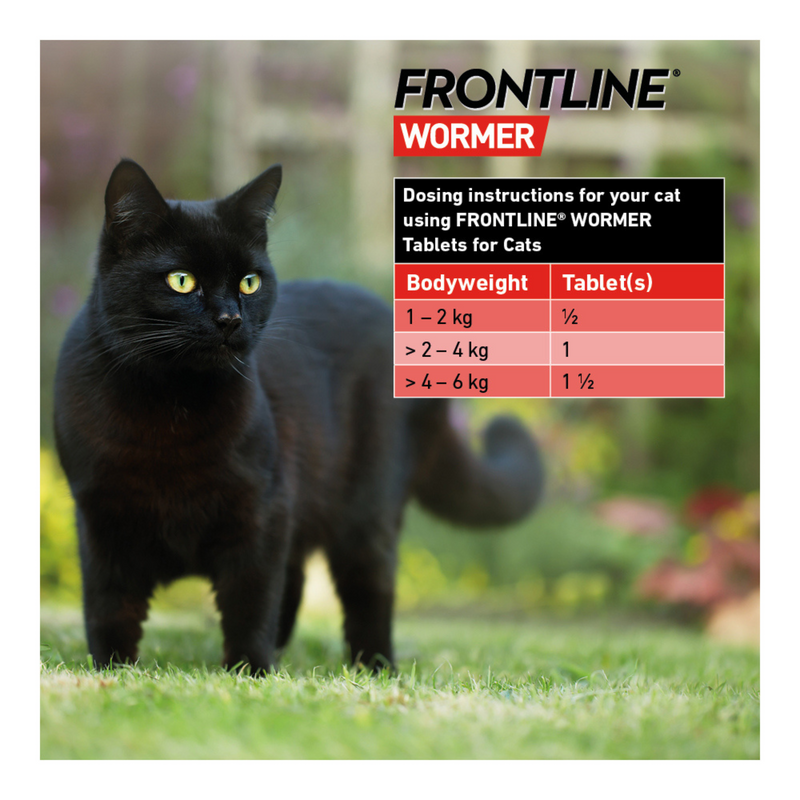 Frontline Cat Dosing Table