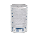 Back view of Hills Prescription D/D Food Sensitivities Adult dog food tin on a white background.