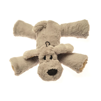 A House of Paws Big Paw Dog plush dog toy in a cream colour, featuring a black stitched nose and eyes, photographed against a solid white background.