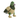 A House of Paws plush pigeon toy made from textured fabrics, featuring a green head and legs, a beige corduroy body, and a dark green tweed neck and wing details, set against a plain white background.