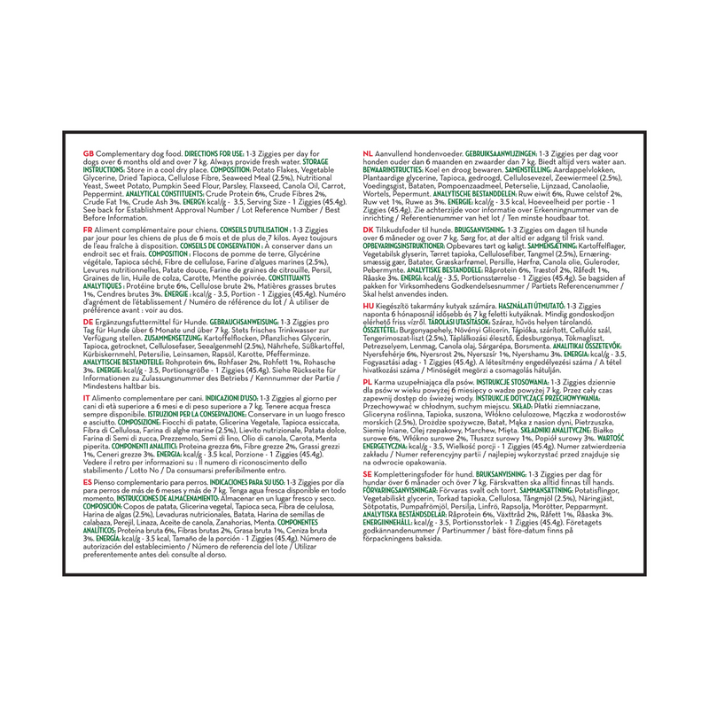 Kong ziggies packet information