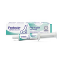 White background with a box and syringe of Protexin Pro-Kolin Advanced  picutred. On the box and syringe is an outline of a dog. Text on the box reads 'A paste to support gut health, soothe the gut lining & firm up feaces'.