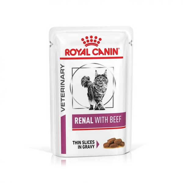 ROYAL CANIN Renal With Beef Thin Slices In Gravy 85g x 12 x4