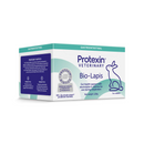 White background with a box of Protexin Bio-Lapis for rabbits sachets picutred. On the box is an outline of a rabbit. Text on the box reads 'Gut health support with electrolytes & vitamins for use during rehydration.'