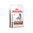 White background with a white bag of Royal Canin Gastrointestinal Low Fat Pictured on the bag is a English Setter dog. 