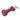 A bone-shaped dog toy with red, blue, and purple translucent spikes, shown with its pink and white packaging card on a white background.