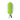 A back view of a green pea pod-shaped plush toy with a textured fabric body and a darker green ribbon tail, shown on a plain white background.