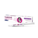 White background with a box and syringe of Yumove Digestive Care Rapid  for Medium Dogs pictured. On the box and syringe is a tri-coloured collie dog. Text on the box reads 'Fast-acting ingredients, including pre and probiotics for dogs with sudden loose stools.'