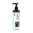 White background with a bottle of Yumove Skin & Coat Care Moulting for dogs. On both the bottle is a brown Spaniel. Additional text on the box states 'Premium blend of natural, cold-pressed oils to help reduce excess moulting and nourish dry  skin in 3-6 weeks.'