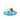White background with a All for Paws Medium Sprinkler Mat with a Labrador dog playing on the blue sprinkler mat.