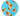 Blue circular cooling mat with orange papaya fruit pattern on a white background. 