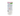 White cylindrical container with a label on a white background