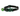 White background with a Ancol Green camouflage cat collar with a dark green plastic safety buckle and a green bell pictured. 