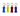 White background with four reflective bone shaped reflective ID tags, in blue, yellow, red and purple. 