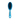 White background with a small blue and grey Ergo Soft Bristle Brush for dogs. 