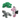 White background with a green Ancol Made From Turtle, grey Seal and pink Seahorse dog toys.