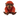 An Ancol plush dog toy orangutan, with reddish-brown fur, a dark brown face and hands, and small orange accents around the eyes and nose, photographed on a plain white background.