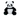 An Ancol 'Made From' Plush panda dog toy with a recycle symbol on it's foot, pictured on a white background.