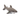 White background with an grey and white Ancol Made From Shark dog toy.