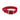 White background with a red Ancol Buckle collar with a metal buckle and D-ring.