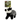 Large black, grey and white badger dog toy attached to a green cardboard backing with white text 'Forest Friends Barry Badger' and smaller text saying 'Plush squeaky dog toy'