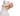 White boxer dog wearing a brown basket Baskerville WIDE FIT dog muzzle. 