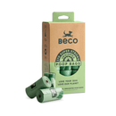 Beco poop bags packaging with two green rolls on a white background