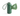 White background with green Beco poop bag dispenser with a bag sticking out to the side. 