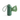 White background with green Beco poop bag dispenser with a bag sticking out to the side. 
