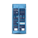 White background with back view of a bag of Burgess Supadog Puppy dry food. 