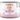 Close up of a Calibra Life Kitten Monoprotein wet cat food in a cylindrical can with a white, pink, and orange label, shown on a plain white background.