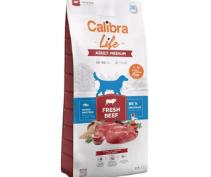 A bag of Calibra Dog Life Medium Adult Fresh Beef