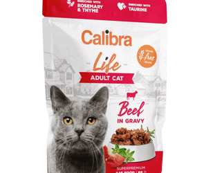 Calibra Life Pouches | Adult Cat | Beef