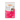 A back view of a 3kg bag of Calibra Premium Line Puppy & Junior dog food, featuring a white and bright pink packaging design with an illustration of chicken and vegetables.