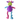 Back view of plush cartoon multi-coloured cow dog toy, patches of blue, green, purple and pink all over. Pictured on a white background. 