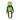 Frog shaped dog toy with a long arms and legs, a green and black stripy body, arms and legs with a solid green face with a stitched smiley face, green heart shape on belly, hands and feet pictured on a white background. 