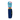 White background with a lime green and navy Coachi Fetch and Reward training fetch toy, attached to a blue cardboard tag. 