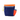 White background with a a Coachi Train and Treat pouch in navy and coral.