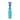 White background with a turquoise Coachi Training Dummy dog toy with a blue handle, attached to a blue cardboard tag. 