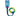 White background with a turquoise and yellow Coachi Tuggi Helix toy with a blue bungee handle, attached to a blue cardboard tag. 
