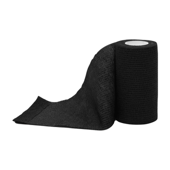 White background with a 10cm black CVET Cohesive bandage pictured. 