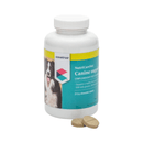 NutriCareVet Canine supplement bottle with two tablets on a white background
